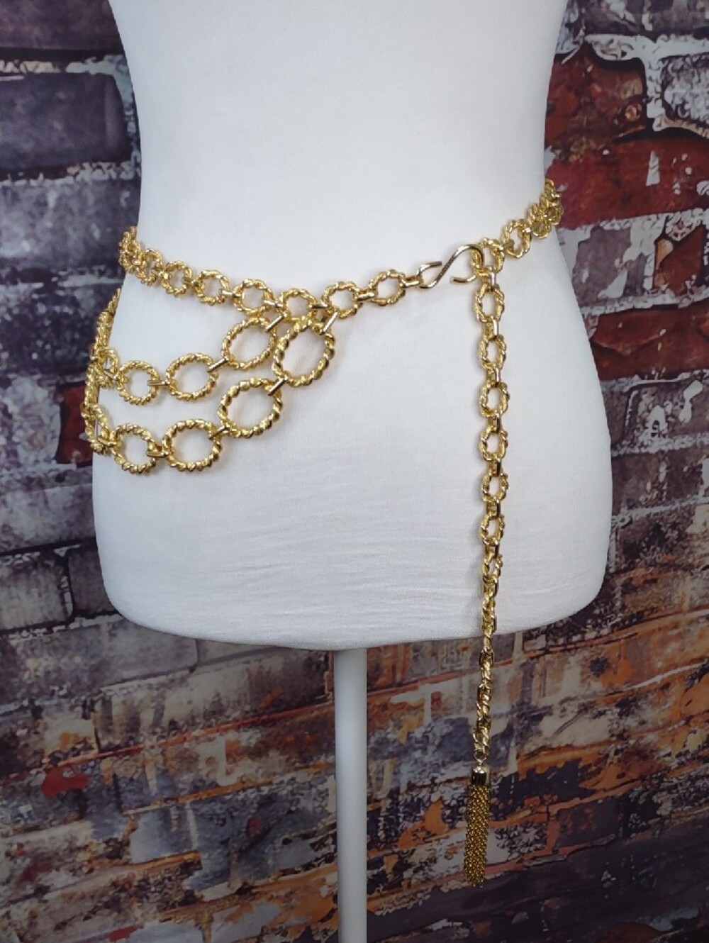 Multi-Strand Draped Rope Chain Link Belt - Picture 2 of 7